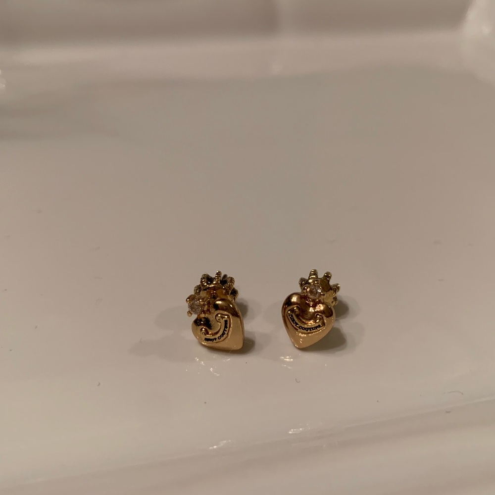 Juicy Couture Gold Heart Stud Earrings